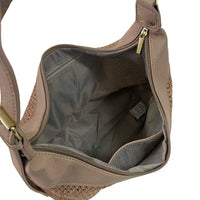 Bolsa Hobo Ráfia Sintética Bege - Acessorio de Moda