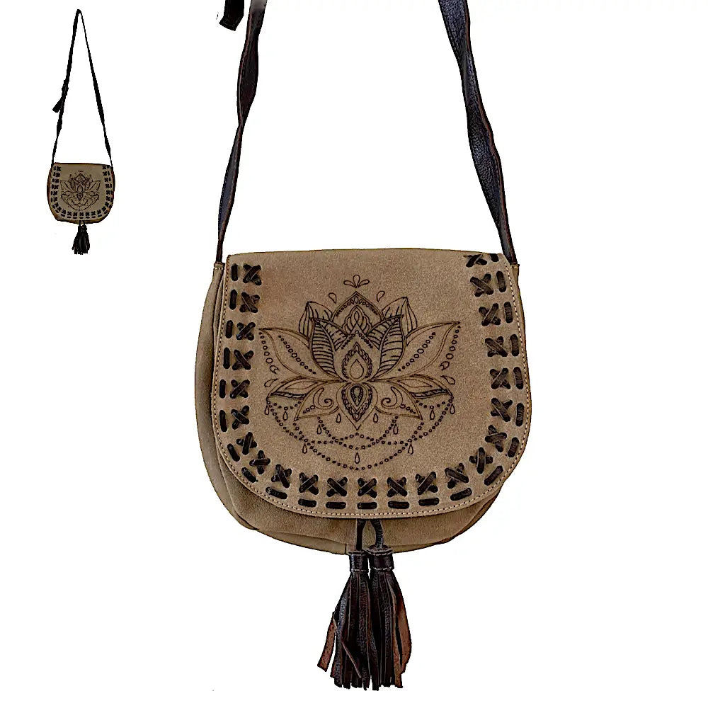 Bolsa Its! Crossbody Couro Laser Taupe - Acessorio de Moda