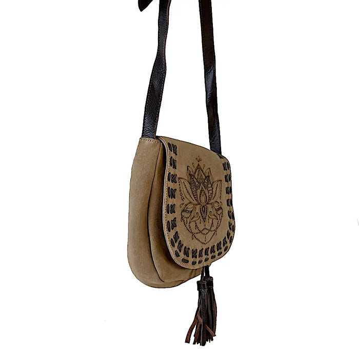 Bolsa Its! Crossbody Couro Laser Taupe - Acessorio de Moda