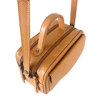 Bolsa Its! Crossbody Couro Média com Divisão Mostarda