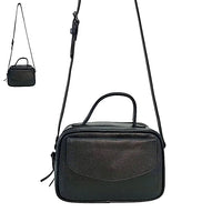 Bolsa Its! Crossbody Couro Média com Divisão Preta