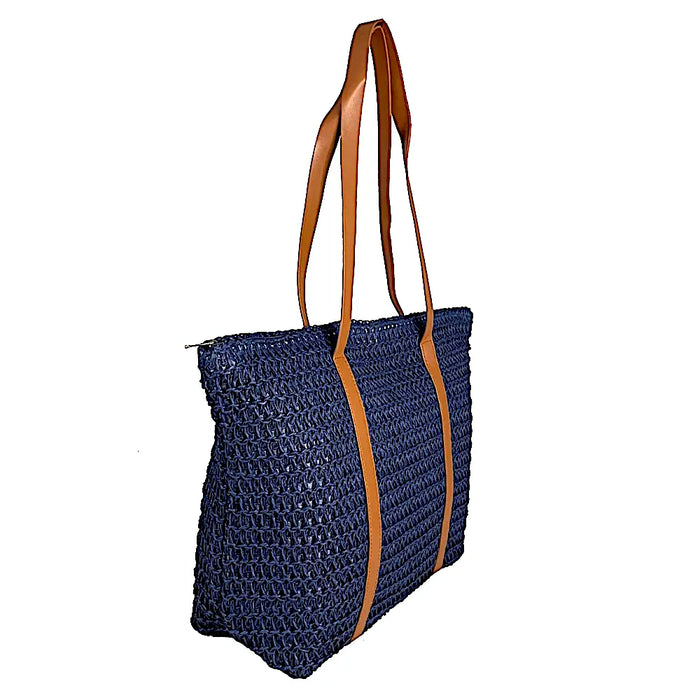 Bolsa Its! Palha Azul Marinho - Acessorio de Moda - Estilo