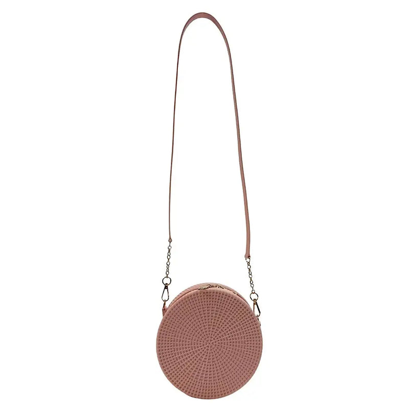 Bolsa Redonda Casual Rosê - Acessorio de Moda - Estilo