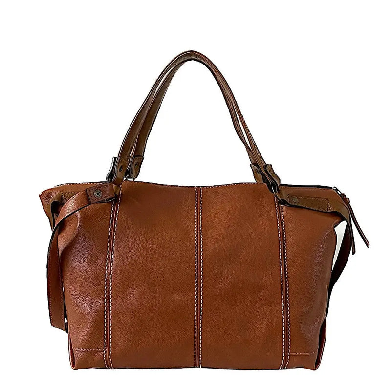 Bolsa Tote Couro Caramelo - Acessorio de Moda - Estilo