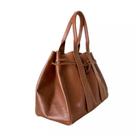 Bolsa Tote Grande Couro Caramelo - Acessorio De Moda -