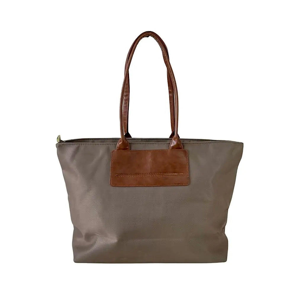 Bolsa Tote Nylon Caqui - Acessorio de Moda - Estilo Couro