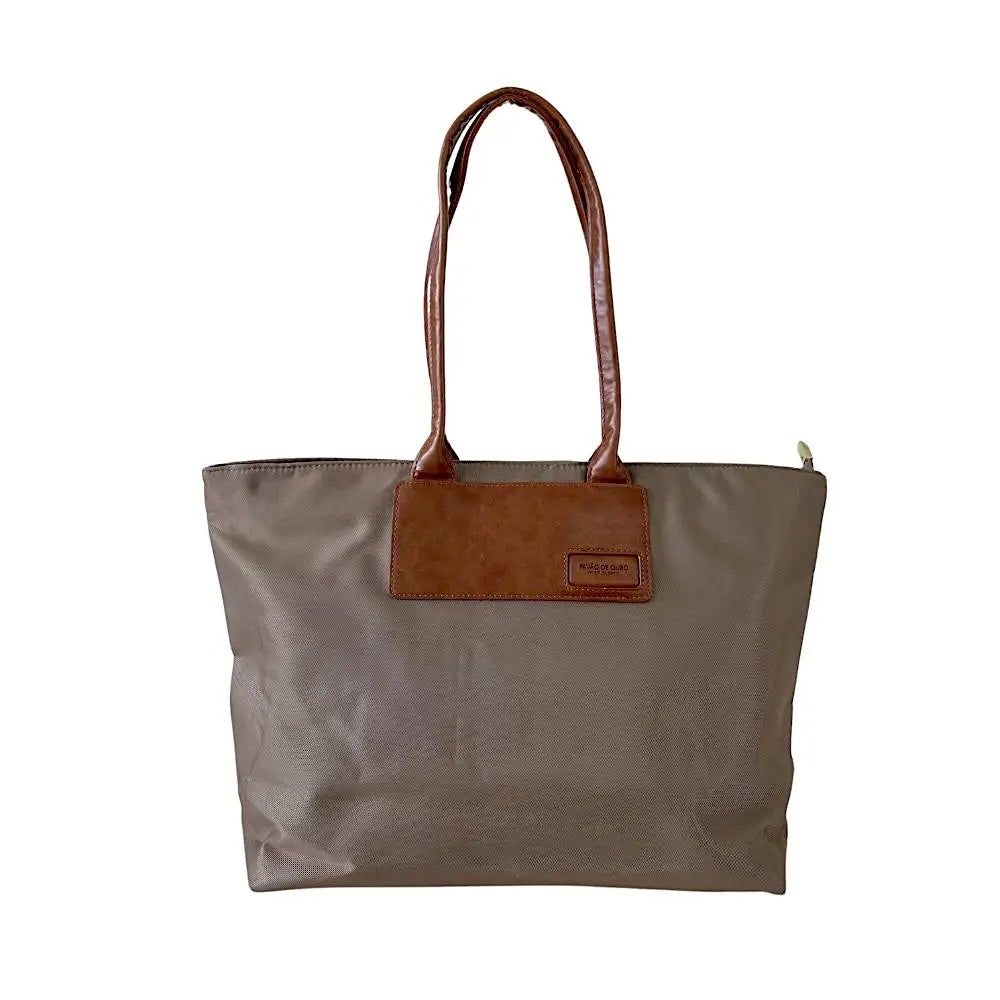 Bolsa Tote Nylon Caqui - Acessorio de Moda - Estilo Couro