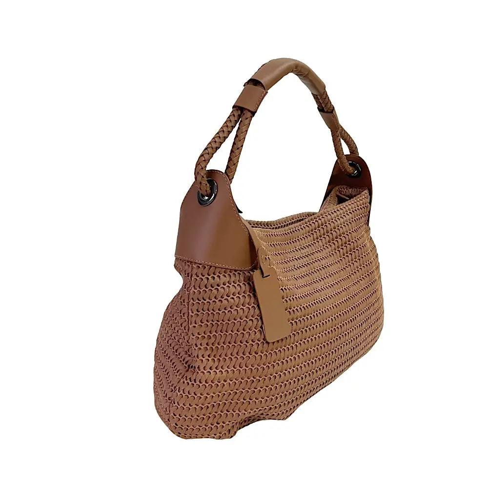 Bolsa Tote Tela Couro Caramelo - Acessorio de Moda - Estilo