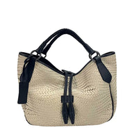 Bolsa Tote Tressê Couro Off-white - Acessorio de Moda