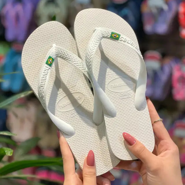 Havaianas Brasil Branca - Acessorio de Moda - Estilo Couro