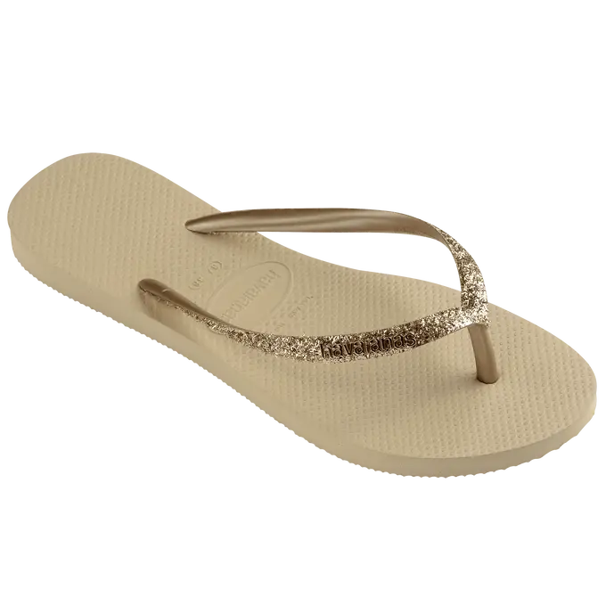 Havaianas Slim Glitter Areia - Acessorio De Moda - Estilo