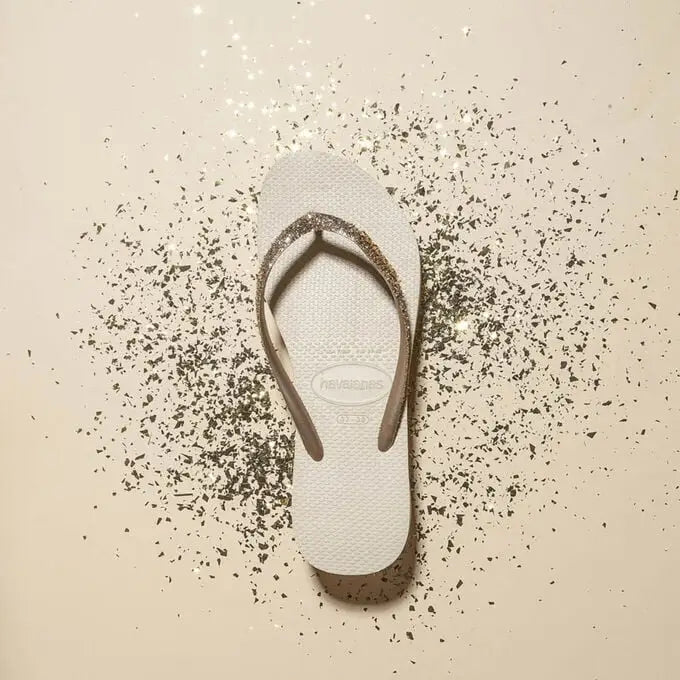 Havaianas Slim Glitter Areia - Acessorio De Moda - Estilo