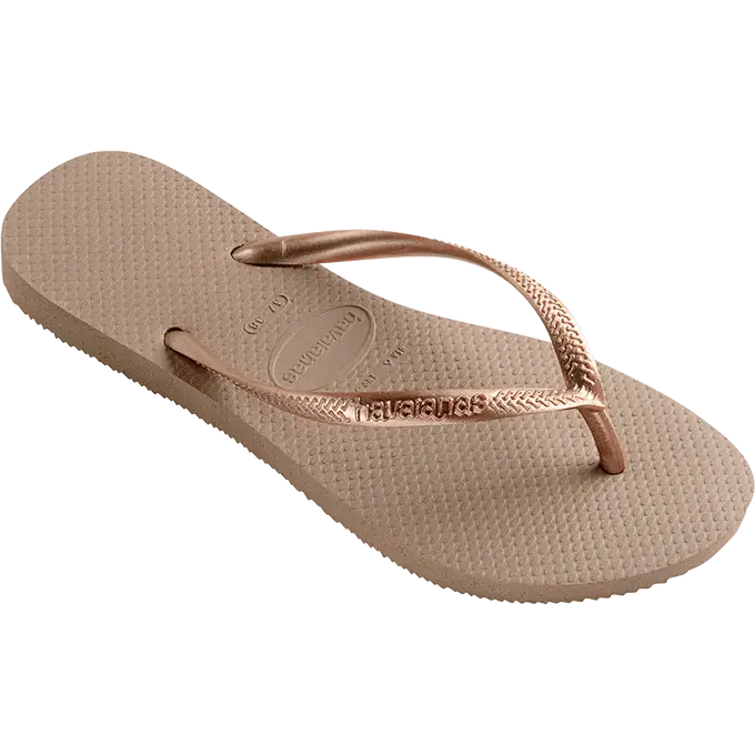 Havaianas Slim Rose Gold - Acessorio de Moda - Estilo Couro