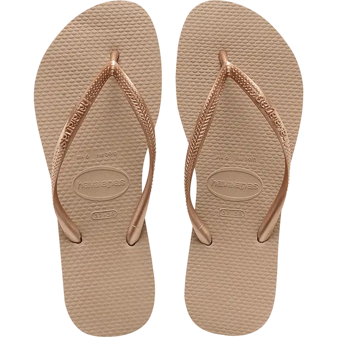 Havaianas Slim Rose Gold - Acessorio de Moda - Estilo Couro